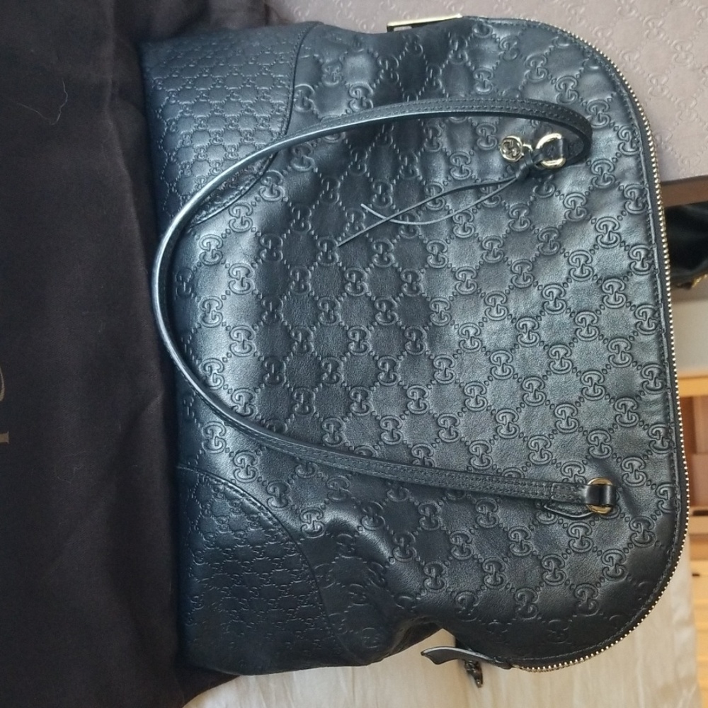 Gucci Bree Guccissima Leather Top Handle Bag